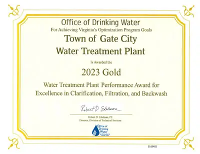 Gold Award 2023 - Water Treatment Plan